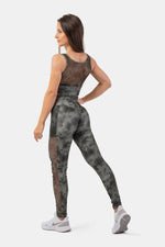 NEBBIA ECO Camo Green Mesh Leggings Breathe 400