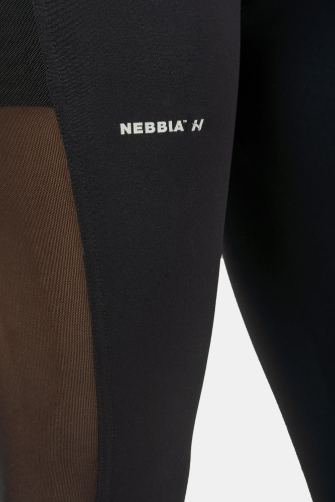 NEBBIA Black Mesh Design Leggings “Breathe” 401