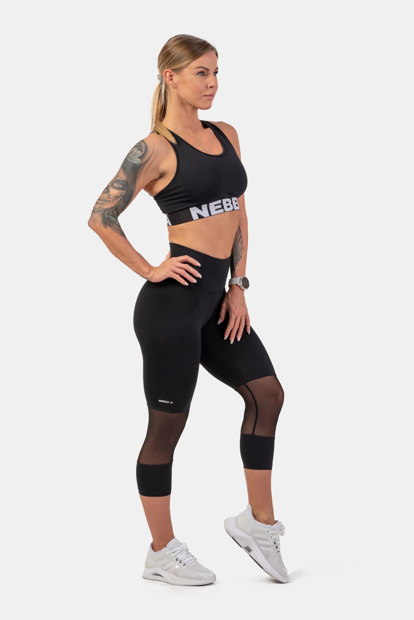 NEBBIA High-Waist ¾ Length Sporty Leggings 406