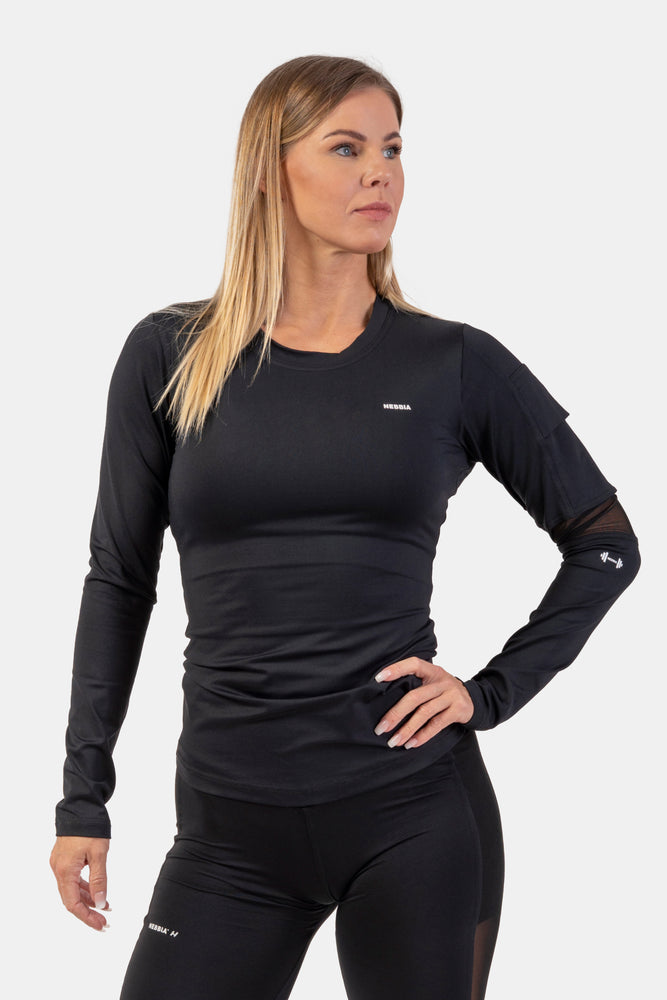 NEBBIA Long Sleeve Smart Pocket Sporty Top 418