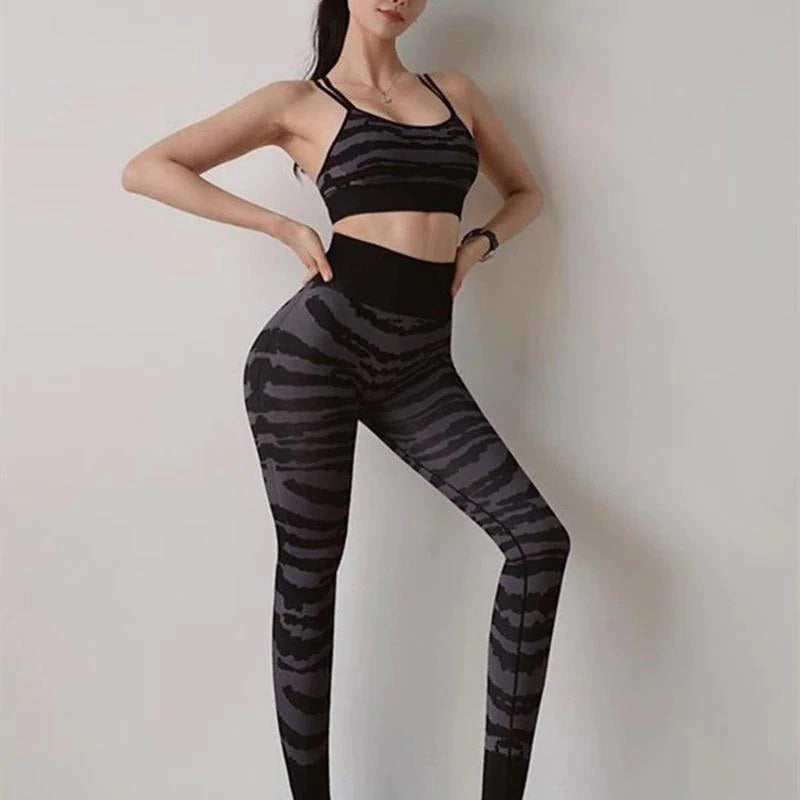 ZASUWA Zebra Pattern High Waist Skinny Leggings Z001