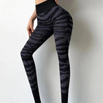 ZASUWA Zebra Pattern High Waist Skinny Leggings Z001