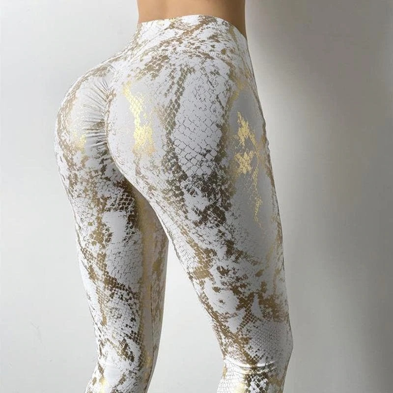 ZASUWA High Waist Stretch Snake Leggings Z008