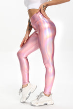 ZASUWA Sexy Stylish Pink Laser Leggings Z009